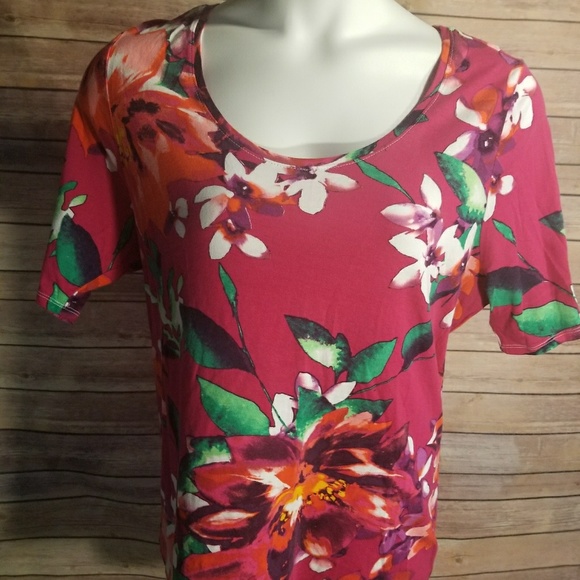 Lane Bryant Tops - Lane Bryant Pink Floral Top